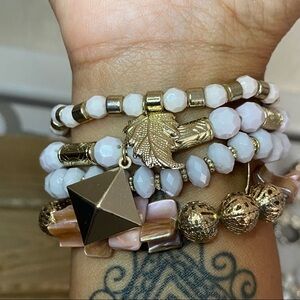 4 Piece Stackable Stretchy Bracelets
